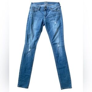 Old Navy Diva Jeans Size 0 XS Skinny Stretch Blue Distressed Women’s Denim